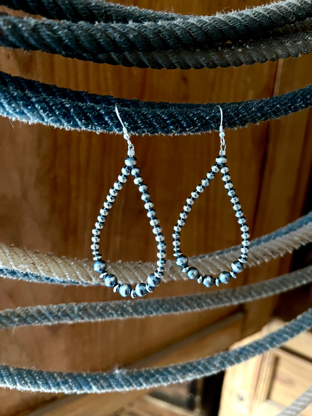 Sterling Pearl Teardrop Earrings