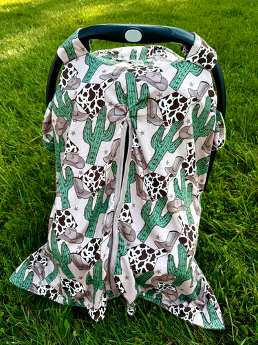 Cactus Cowboy Carseat Cover