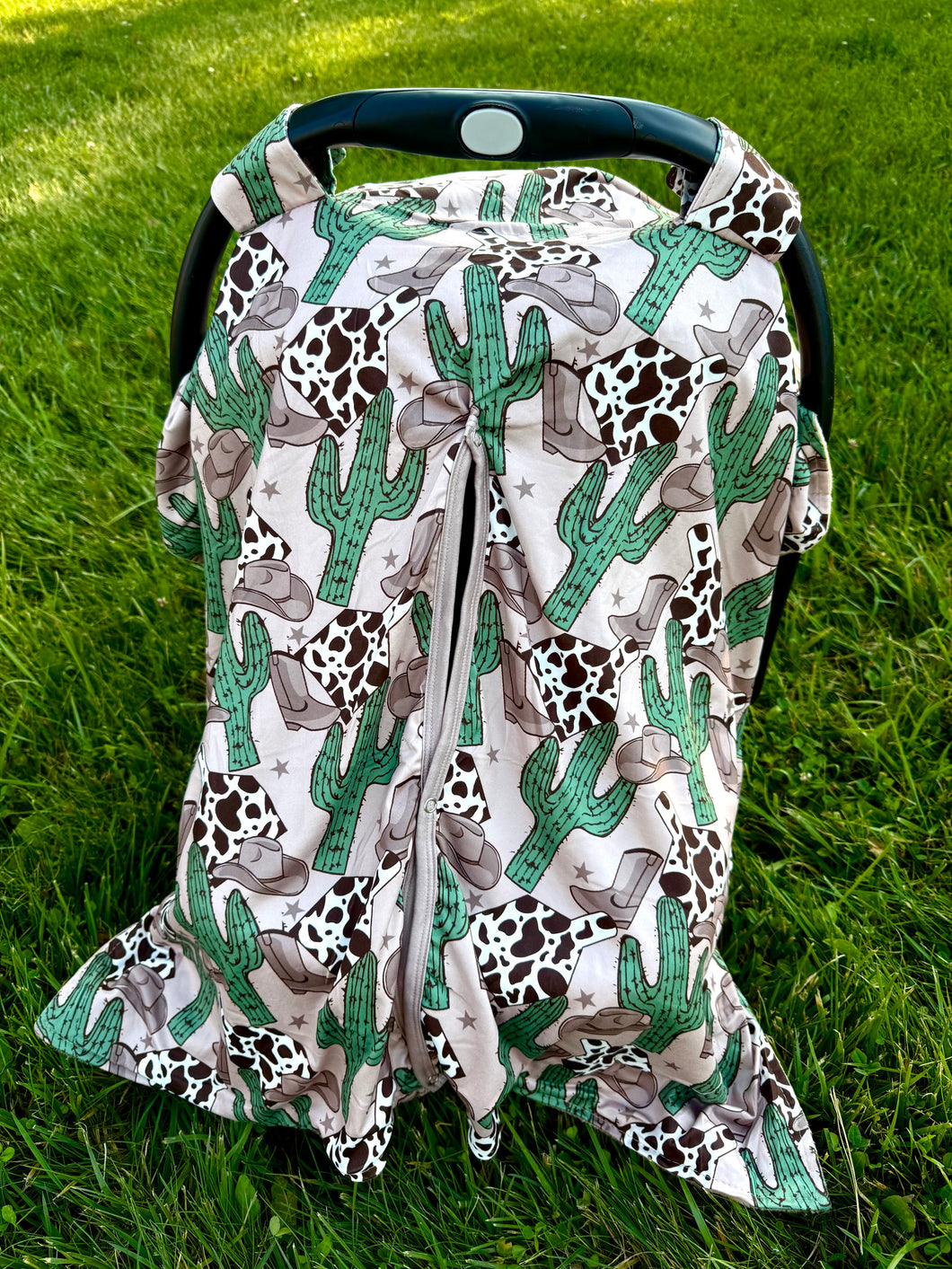 Cactus Cowboy Carseat Cover