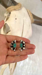 Turquoise and Wild Horse Earrings