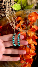Load image into Gallery viewer, Gorgeous Navajo Turquoise Hoops
