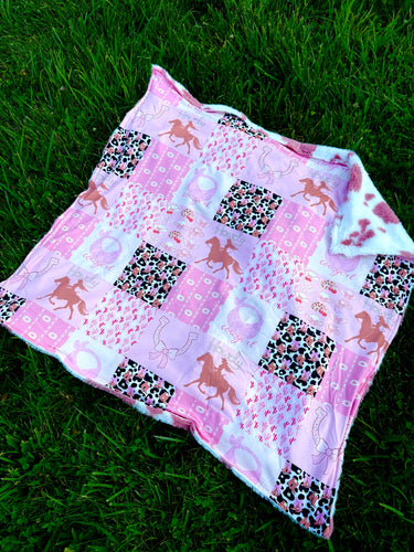 Cowgirl Collage Infant Blanket