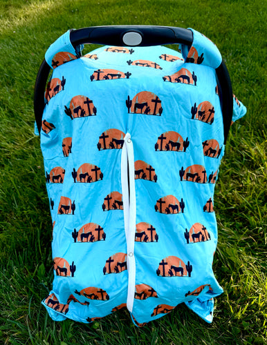 Praying Cowboy Carseat Cover