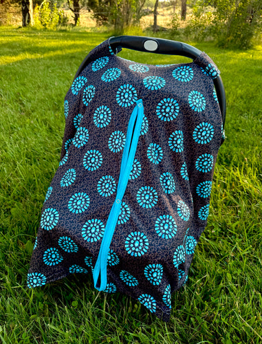 Turquoise Cluster Carseat Cover