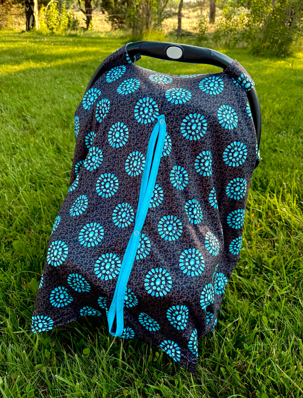 Turquoise Cluster Carseat Cover