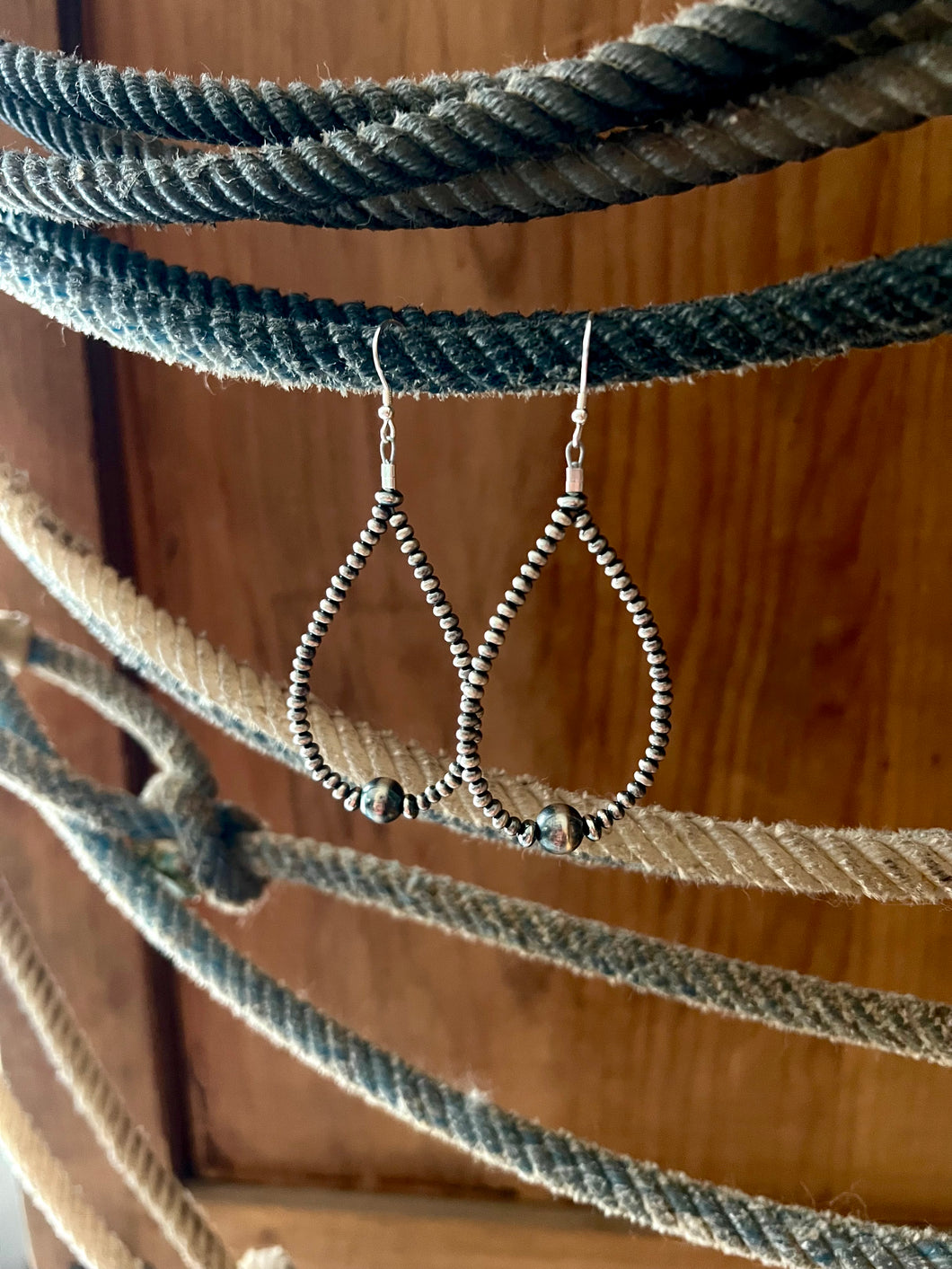 Sterling Saucer Teardrop Earrings