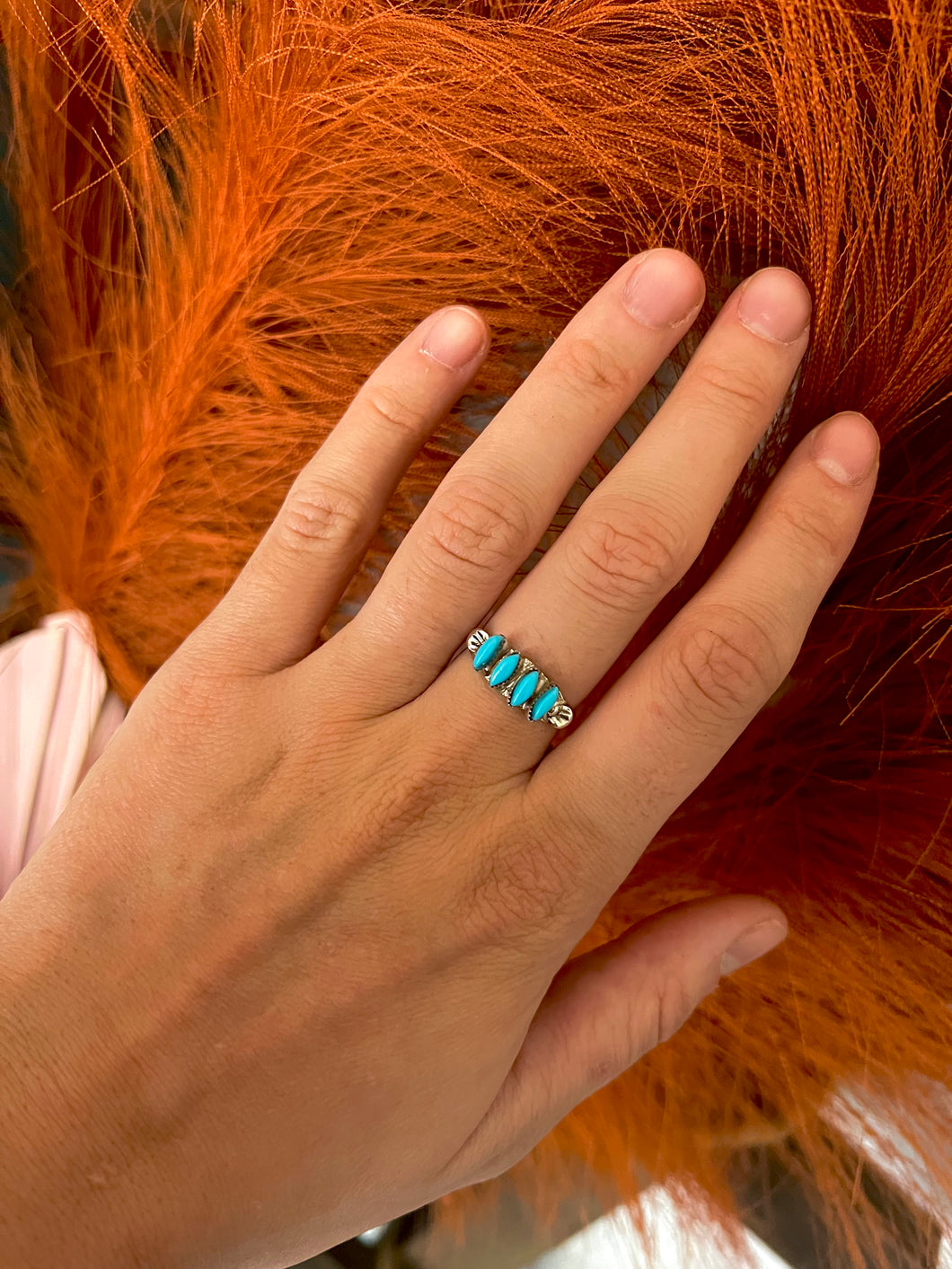 Zuni 4 Stone Ring - Size 7 3/4