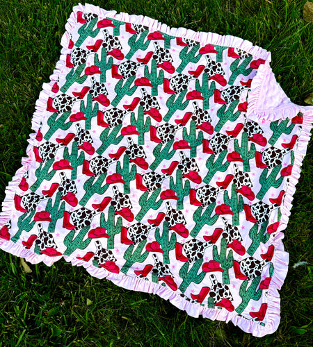 Cactus Cowgirl Infant Blanket