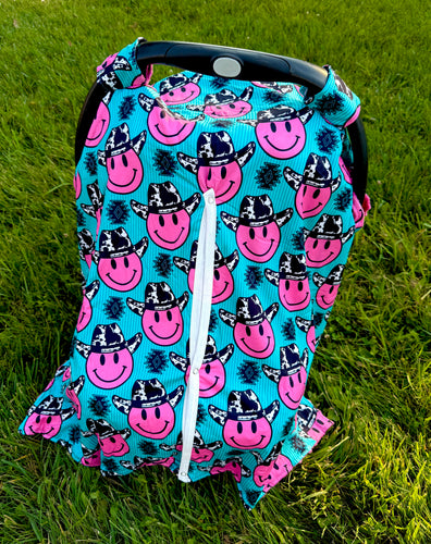 Cowboy Smiley Carseat Cover