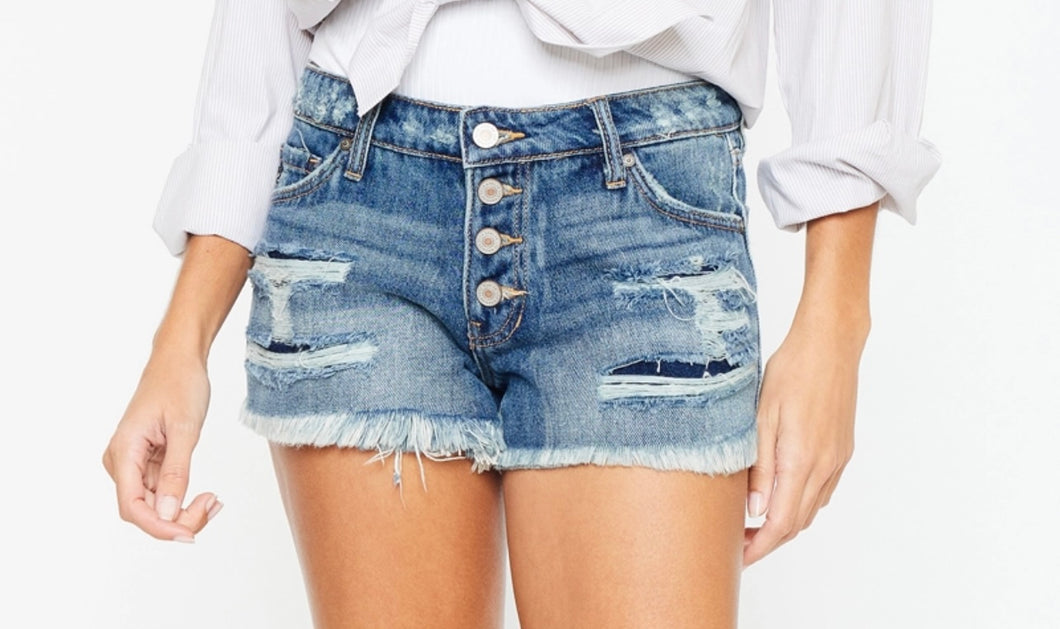 Mid Rise Boyfriend KanCan Shorts