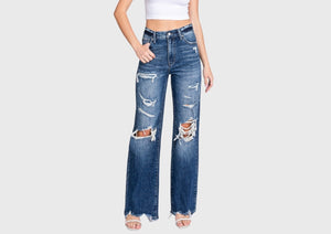 Petra Distressed Straight Jean