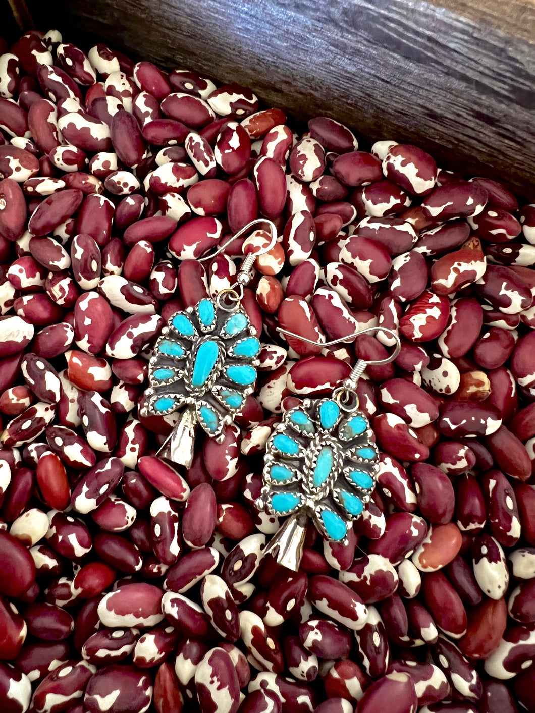 Turquoise Blossom Dangle Earrings