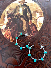 Load image into Gallery viewer, Turquoise Hoops