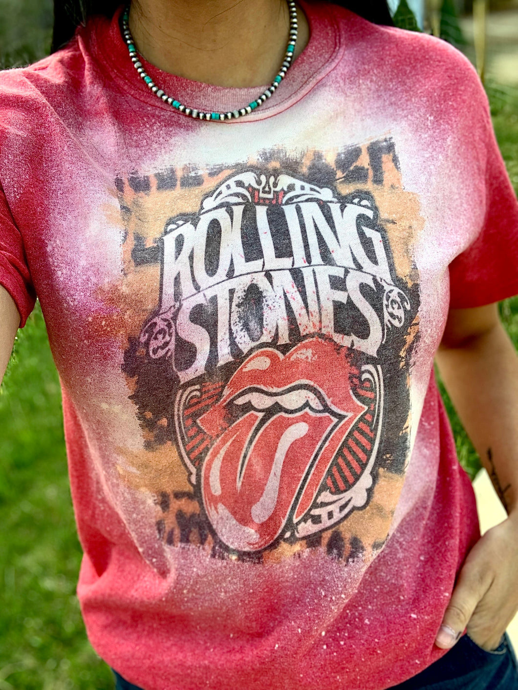 Bleached Rolling Stones Tee