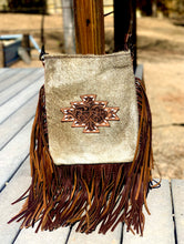 Load image into Gallery viewer, Aztec Leather and Cowhide Purse