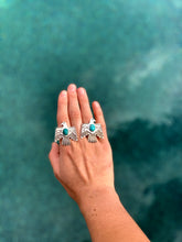 Load image into Gallery viewer, Sterling Silver Turquoise Thunderbird Rings