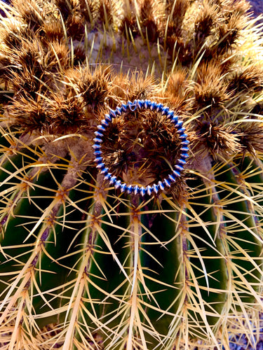 Navajo Saucer Bead Memory Wire Bracelet